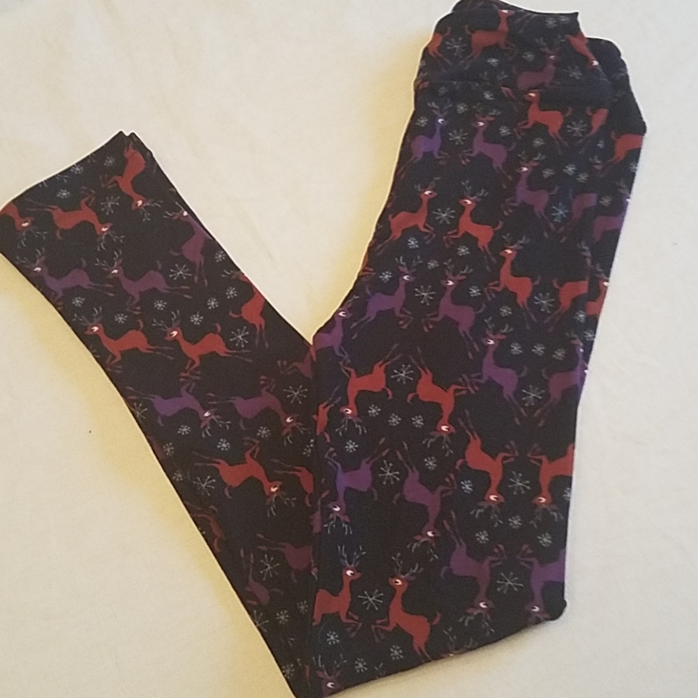 Woodland Deer Leggings LuLaRoe sz L/XL NEW